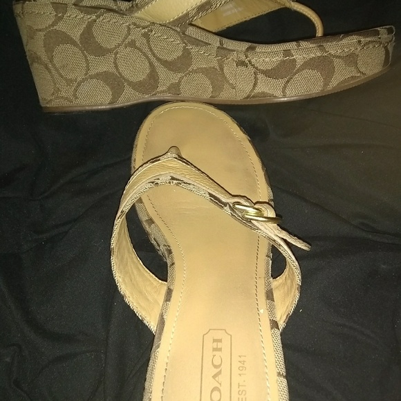 Coach Wedge Sandles - Picture 3 of 4